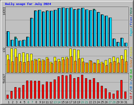 Daily usage for July 2024