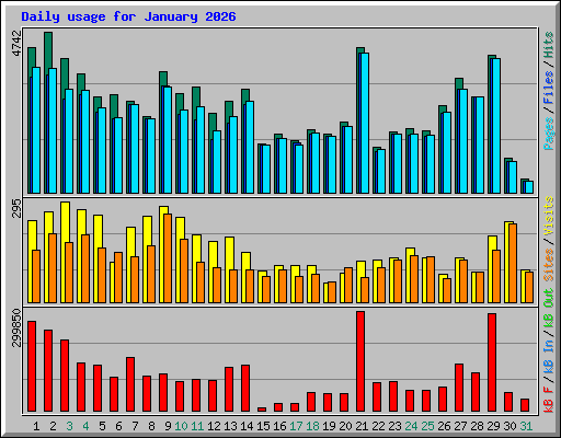 Daily usage for January 2026