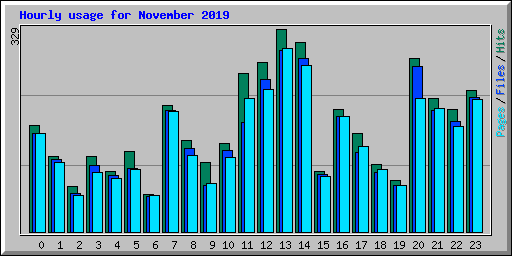 Hourly usage for November 2019