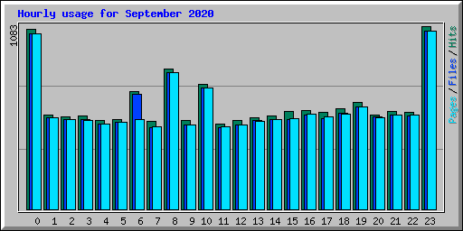 Hourly usage for September 2020