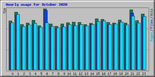 Hourly usage for October 2020