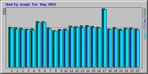 Hourly usage for May 2021