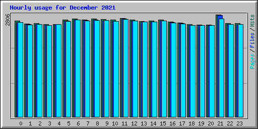 Hourly usage for December 2021