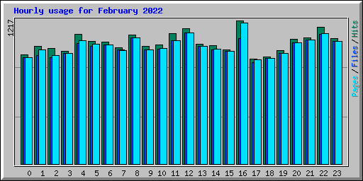 Hourly usage for February 2022