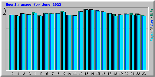 Hourly usage for June 2022