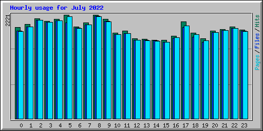 Hourly usage for July 2022