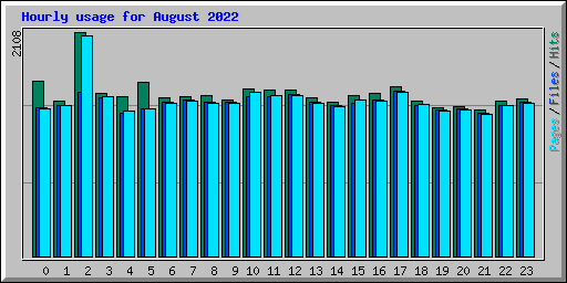 Hourly usage for August 2022