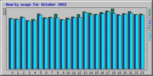 Hourly usage for October 2022