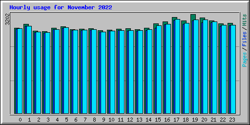 Hourly usage for November 2022