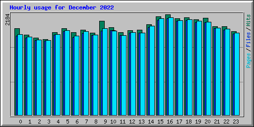 Hourly usage for December 2022