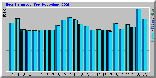 Hourly usage for November 2023