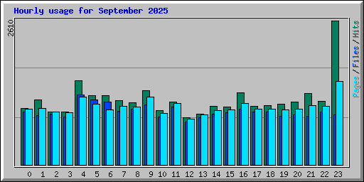Hourly usage for September 2025