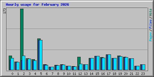 Hourly usage for February 2026