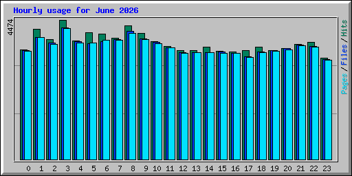 Hourly usage for June 2026